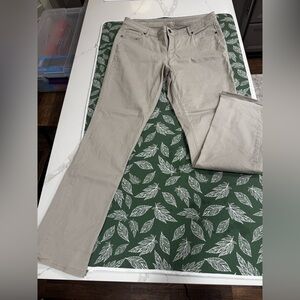 Ann Taylor Loft Curvy Straight Pants in Taupe